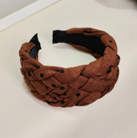 Frühlings-Neuheit: Breites Retro-Haarband mit geflochtenem Design, Hanf-Imitat, atmungsaktiv, leicht, zum Valentinstag, zum Haarewaschen