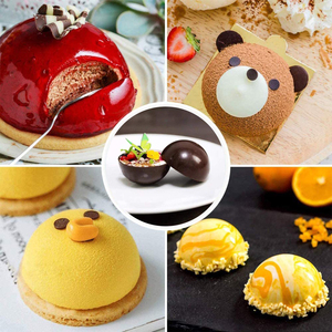Khuôn bánh Silicone hình tròn 6 lỗ khuôn nướng bánh <span class=keywords><strong>muffin</strong></span> bền vững và khuôn bánh pudding - Product Image 1