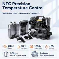 Nettoyeur Vapeur Électrique pour Tissus 120°C, Stérilisation à la Vapeur, Élimination des Acariens pour Canapé, Matelas, Tapis, Rideaux, Usage Domestique