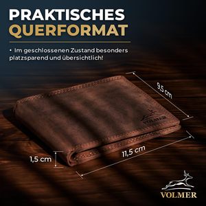 Men's Genuine Leather <b>Wallet</b> Coffee Brown <b>RFID</b> <b>Blocking</b> Large Capacity Retro Crazy Horse Leather Short <b>Wallet</b> Everyday Use - Product Image 3