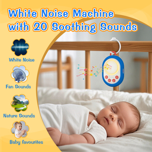 Hisleeping OEM bebek beyaz gürültü ses makinesi gece lambası müzik kutusu taşınabilir ses makinesi için uyku rahatlatıcı