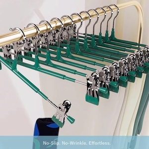<b>Heavy</b>-<b>Duty</b> Non-Slip Metal Wire Pants <b>Rack</b> for Closet Organization - Product Image 4