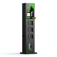 Distributeur automatique de batteries externes portables étanches WIFI/4G avec sortie 160W, 24 emplacements et batterie 6000mAh
