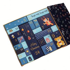 Personalizado Adviento Navidad Calendario Papel Cartón Caja de regalo vacía Impresión de logotipo Embalaje - Product Image 2