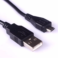 Kabel Micro USB 5-Pin 1-1.5M dengan Selubung PVC, Konduktor Tembaga Berlapis Timah, dan Pelindung Anyaman USB 2.0 untuk Ponsel, Komputer, dan Kabel Kamera