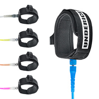 Cordon de Surf Transparent Underice Neo Color 7mm avec Noyau Clair et Mousqueton pour Planche de SUP