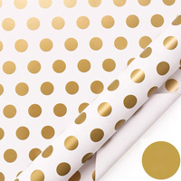 Grand papier d'emballage doré épais pour emballage cadeau de Noël et du nouvel an Boîte cadeau recyclable en feuille métallique de taille jumbo pour cadeau de vacances