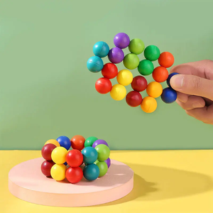 Jouet de balle colorée éducatif précoce 3d Puzzle assemblage <span class=keywords><strong>jeu</strong></span> de bricolage enfants soulagement du Stress créativité Fidget jouets - Product Image 2