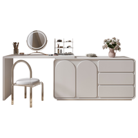 Ensemble de commodes modernes pour chambre à coucher Table de maquillage Coiffeuse Commodes de coiffeuse Bureau en forme de L Mobilier de bureau Mobilier commercial