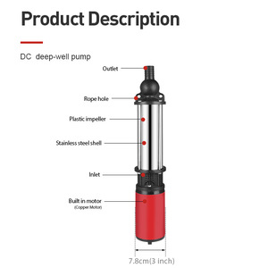 <span class=keywords><strong>Pompe</strong></span> <span class=keywords><strong>solaire</strong></span> submersible DC pour puits profond <span class=keywords><strong>12V</strong></span> 24V 48V 60V, haute pression, grand débit, multistade, pour irrigation et forage - Product Image 4