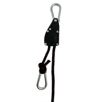Sangle d'arrimage de 8 pieds (150 lb) avec corde de 1/4 de pouce, crochets mousquetons et éléments métalliques durables pour une fixation sécurisée