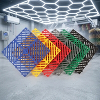 Einfach zu Verlegende PP Moderne Rutschfeste Garagenboden-Fliesen Schnell Aufzubauendes Modulares Werkstatt-Bodensystem mit 3D-Modell-Design