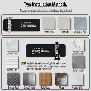 Juego <span class=keywords><strong>de</strong></span> 2 estantes flotantes <span class=keywords><strong>de</strong></span> Metal para <span class=keywords><strong>ducha</strong></span>, estante <span class=keywords><strong>de</strong></span> exhibición decorativo montado <span class=keywords><strong>en</strong></span> <span class=keywords><strong>la</strong></span> pared para dormitorio, sala <span class=keywords><strong>de</strong></span> estar, baño y oficina - Product Image 6