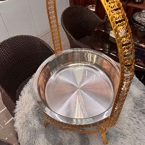 ゴールデンキーモダン9Lステンレス鋼チャフィング皿セットガス蝶吊りストーブ温温保持装置 - Product Image 4