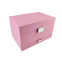 Boîte cadeau en cuir Double couche pour bijoux, Logo personnalisé de luxe, boucles d'oreilles, collier, bague, emballage, Offre Spéciale