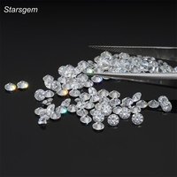 Starsgem Moissanite Berkualitas Tinggi 0.8-2.9mm DE VVS Excellent Batu Permata Lepas Potongan Bulat Brilian Moissanite