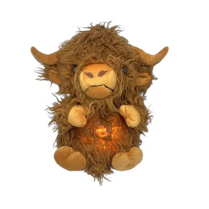 Highland Cow Animales <span class=keywords><strong>de</strong></span> peluche Juguete <span class=keywords><strong>de</strong></span> peluche Música social suave <span class=keywords><strong>Sonido</strong></span> y respiración ligera para fiestas Juguetes para niños - Product Image 5