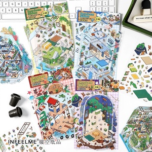 <span class=keywords><strong>Le</strong></span> dessin animé est en vente aujourd'hui. la <span class=keywords><strong>9</strong></span>ème série d'autocollants d'aménagement paysager 2.5D sont des autocollants miniatures faits à la main. - Product Image 3