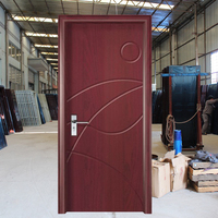 Modèles de porte principale en bois de teck Poignée en bois Grille de porte principale Design Portes intérieures en bois avec fleurs sculptées