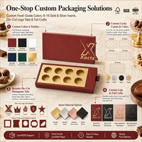Boîte à tiroir en carton métallisé à 8 cavités pour chocolats, avec logo doré découpé, pour cadeau de Saint-Valentin - Prix usine