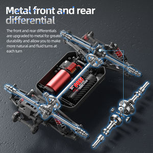 <span class=keywords><strong>Voiture</strong></span> RC tout-terrain électrique 4x4 1:16 avec moteur brushless 2847, contrôle synchronisé à l'échelle réelle 2.4G, véhicule télécommandé réaliste - Product Image 5