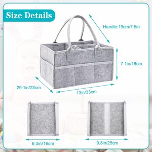 Bestselling Felt Rattan Baby Diaper Caddy Organizer with Nursery <b>Storage</b> <b>Bin</b> Foldable Durable for Living Room & Garage Use - Product Image 2