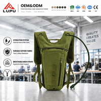 Sac à dos d'hydratation tactique LUPU, poche à eau de 3 L, sac à dos souple en nylon, sac à dos Molle pour le cyclisme, la randonnée, le camping, avec poches zippées