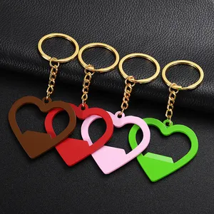 Custom Colorful Heart-shaped Keychain Bottle Opener