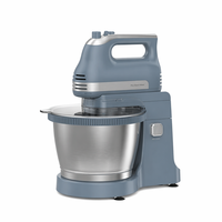 Batteur sur socle électrique en acier inoxydable avec bol mélangeur de 3,5 L, 5 vitesses, crochet pétrisseur et tête inclinable pour la cuisine, la boulangerie et l'hôtellerie