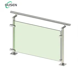 günstig treppendesign u-kanal glasgeländer balustraden & geländer metall für bodenmontage aus china