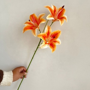 MSFAME Prix de gros <span class=keywords><strong>Muguet</strong></span> blanc Fleurs artificielles Real Touch 3D Fleur - Product Image 2