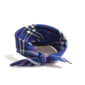 Nouvel Arrivage Bandana-collier double couche à carreaux écossais pour animaux de compagnie, en tissu respirant, bavoir anti-bave réglable pour chiens et chats - Product Image 2