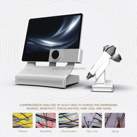 Nouvel analyseur intelligent du cuir chevelu AI, microscope numérique 200X 50X, caméra d'inspection des follicules pileux, équipement de soin des cheveux pour salon