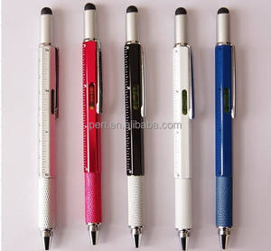 Penna Multifunzione Promozionale in Metallo con Touch Screen, Righello, Livella, Cacciavite e Penna a Sfera, Colore Personalizzabile, Forniture per Disegno Parker - Product Image 3