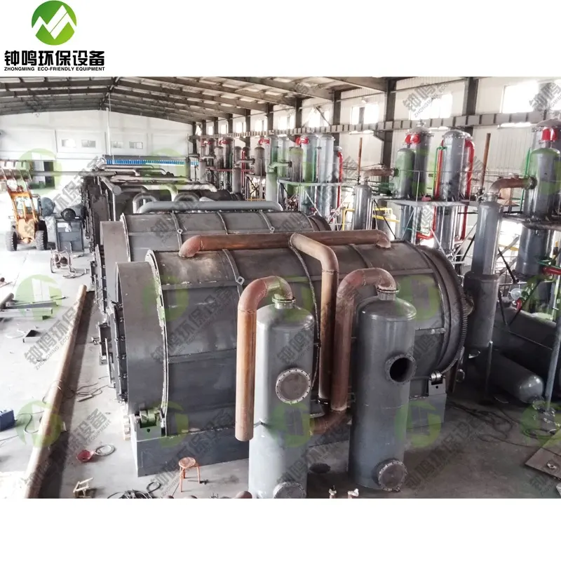 10 Tons 20 Tons Pyrolysis Tires to Tire Oil Machine with Oil Burner
