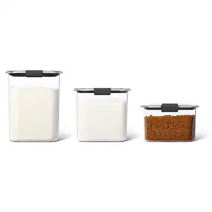 厨房谷物米意大利面包装用透明塑料收纳盒食品储物盒面包箱