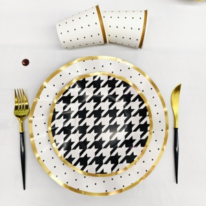 ชุดอุปกรณ์จัดงานวันเกิดธีมรถแข่ง DAMAI สีดำขาว แบบใช้แล้วทิ้ง คุณภาพพรีเมียม  ประกอบด้วย ถ้วยกระดาษ ผ้าเช็ดปาก จาน - Product Image 5