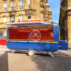 Fábrica al por mayor camión de comida remolque calle móvil carrito de comida cocina al aire libre camiones de comida rápida con equipo de cocina para la venta