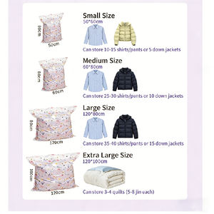 Sac de rangement <span class=keywords><strong>sous</strong></span> <span class=keywords><strong>vide</strong></span> en plastique PA+PE, forme rectangulaire, sac de compression pour économiser de l'espace, pour les voyages, compression pour gagner de la place - Product Image 2