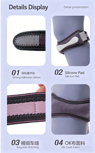 Sangle de genou ajustable pour rotule, double soutien de pression pour la course, le saut, le fitness, le sport et le soulagement des douleurs au genou - Product Image 4