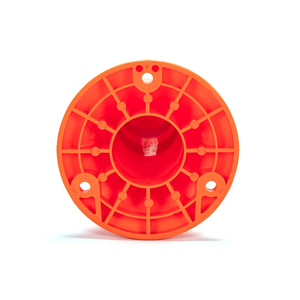 Poteau de signalisation routière en plastique orange, 450 mm de hauteur, réflecteur prismatique haute intensité, diamètre 100 mm, pour aéroports - Product Image 3