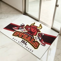 Tapis de sol personnalisé sur le thème des baskets, imprimé avec le logo d'équipe sportive, design personnalisé pour l'entrée d'un magasin de streetwear