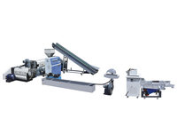 Mesin Daur Ulang Granulator PE Pendingin Air Sekrup Ganda Tanpa Jaring Filter untuk Limbah Buang Otomatis SJ180/160W