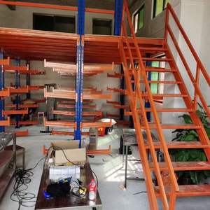 עץ פלדה חיזוק אחסון אחסון כבד-חובה cantiel לופט פלטפורמת צינור אחסון - Product Image 5