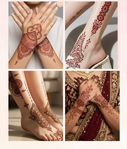 Juego <span class=keywords><strong>de</strong></span> <span class=keywords><strong>Tatuajes</strong></span> Temporales <span class=keywords><strong>de</strong></span> Encaje Rojo Marrón <span class=keywords><strong>para</strong></span> Manos, Brazos y Cuerpo, <span class=keywords><strong>para</strong></span> Adultos, Mujeres y Niñas, Pegatinas <span class=keywords><strong>de</strong></span> <span class=keywords><strong>Tatuajes</strong></span> Impermeables - Product Image 6