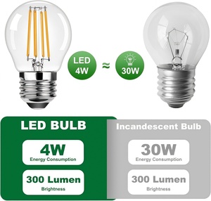 <span class=keywords><strong>Ampoule</strong></span> LED à filament Edison dimmable G45 E27 12V 24V 36V 2700K 2W 4W 6W 110V ETL FCC PSE avec télécommande - Product Image 2