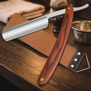 Navaja de Afeitar Profesional de Acero Inoxidable Premium con Hoja Única, Negra, para Barbería, Hogar y Salón de Belleza - Product Image 3