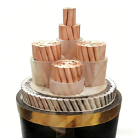 Cable de Alta Tensión de Tres/Núcleos Únicos, Aislado con Polietileno Reticulado XLPE, Revestido con PVC