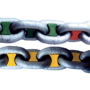 Chaîne d'ancre à maillons cloutés couleur personnalisée, chaînes de navire soudées en acier haute résistance, fabriquées en Chine, chaîne d'ancre, chaîne de câble, marine - Product Image 1