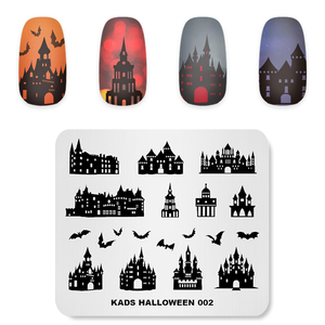 Plaques de tamponnage pour ongles en acier inoxydable à thème Halloween, pochoirs souples pour nail art, pour manucure en salon - Product Image 3